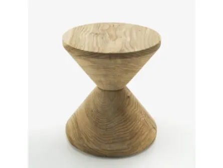 Sgabello Vortice in legno massello di cedro di Riva1920