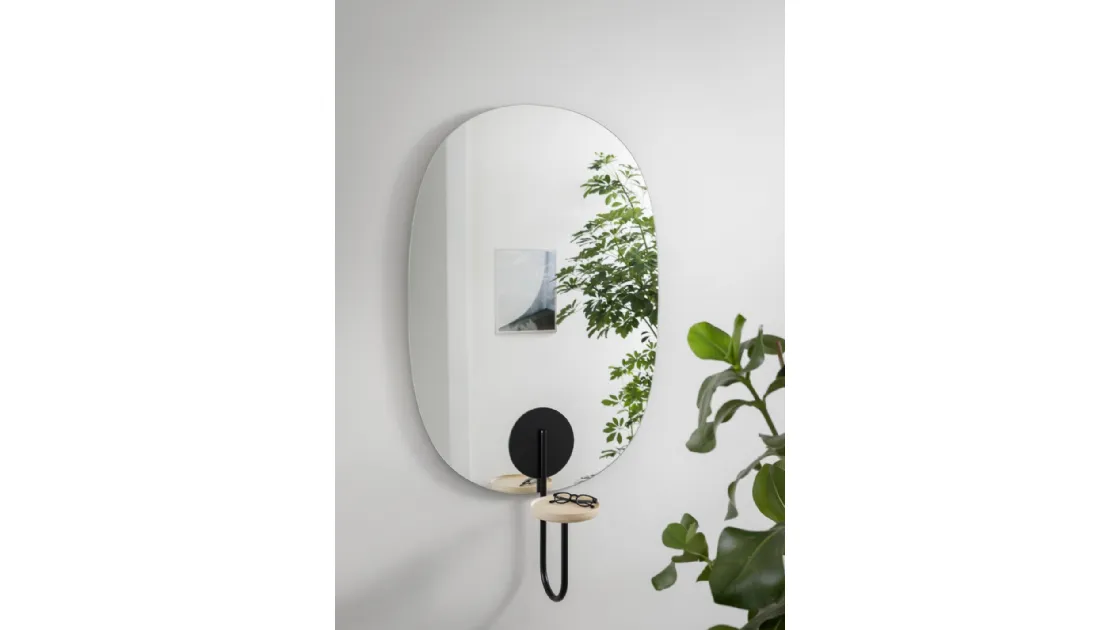 Specchio Cigales con piccola mensola supporto di Miniforms