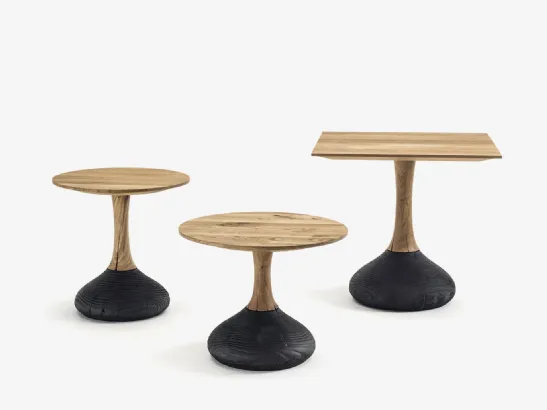 Tavolino Decant Small Table Round and Squared di Riva1920