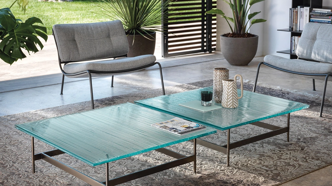 Tavolino in vetro Waves di Fiam