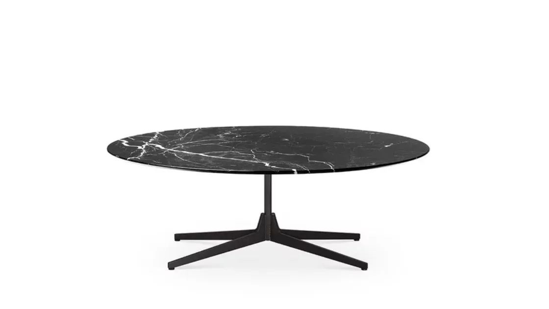 Tavolino Hexa con top in marmo di Saba