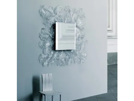 Specchio Sturm und Drang con cornice in Cristallo di Murano di Glas Italia