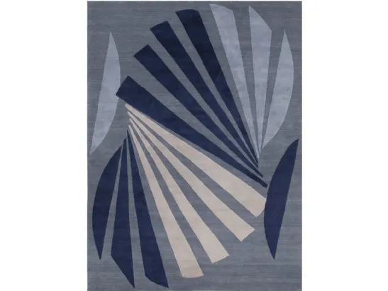 Tappeto Ventaglio Blue di Amini