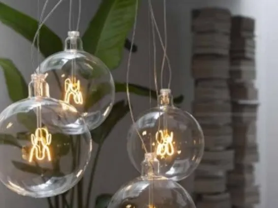 Lampada tonda in vetro Bulbo57 di Flos