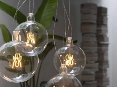 Lampada tonda in vetro Bulbo57 di Flos