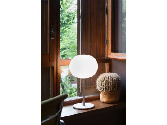 Lampada da tavolo in vetro e vetro di Flos