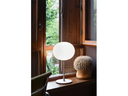 Lampada da tavolo in vetro e vetro di Flos