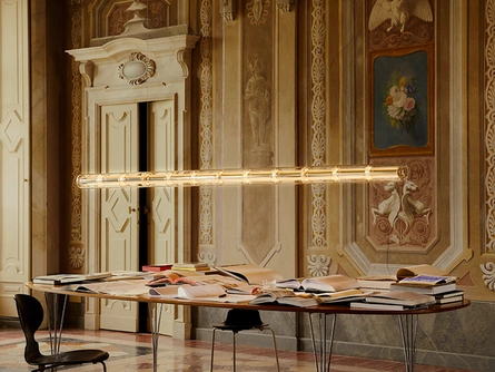 Lampada a sospensione Luce Cilindrica in vetro soffiato di Flos