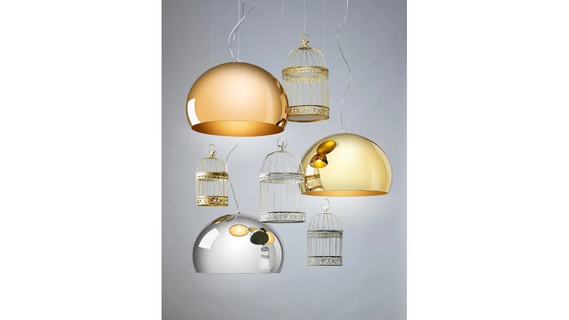 Lampada a sospensione in Pmma Small Fl/y di Kartell