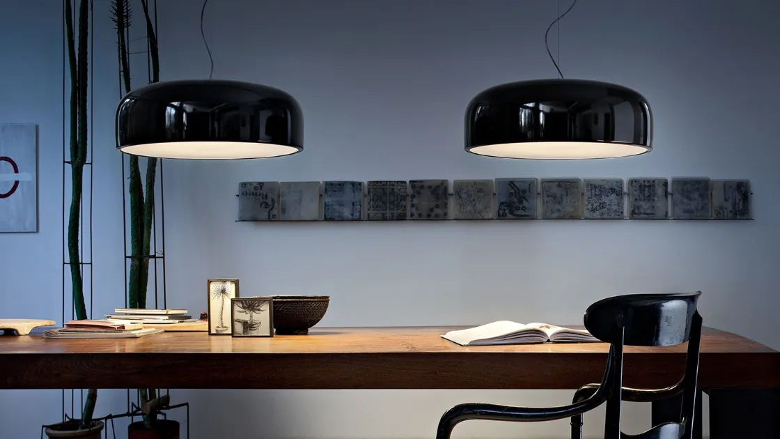 Lampada a sospensione in metacrilato con finitura lucida Smithfield Suspension di Flos