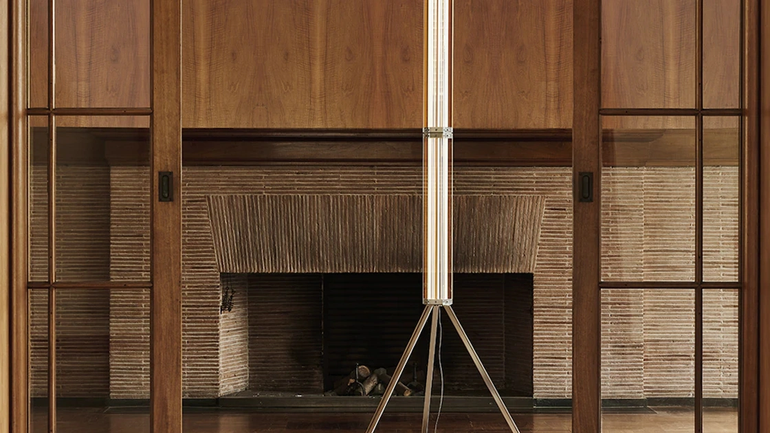 Lampada in vetro SuperWire Floor di Flos