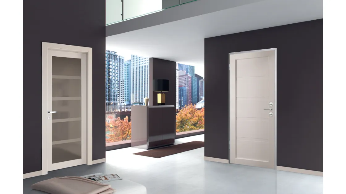 Porta per interni Essenza Legno Baltimora New 2020V Plus e 2020P Plus Blindata di Bertolotto