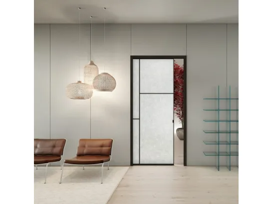 Porta per interni Sherazade Pocket Frame Patchwork di Glas Italia