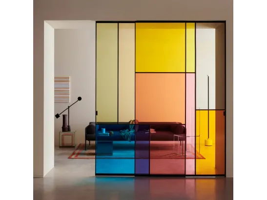 Porta per interni Sherazade Slide Patchwork di Glas Italia