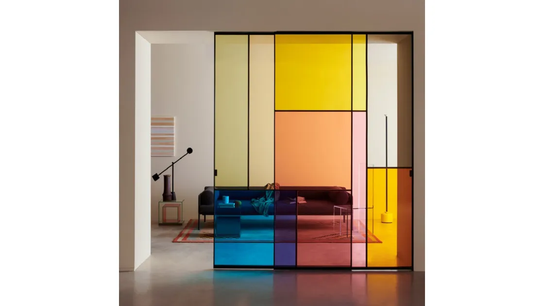 Porta per interni Sherazade Slide Patchwork di Glas Italia