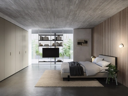 Armadio Trail con anta cannettata di Sangiacomo