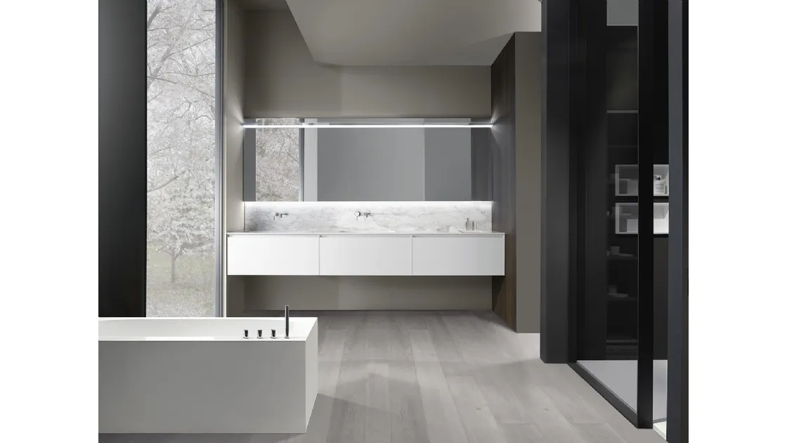 Mobile da Bagno sospeso C28 in laccato Bianco di Casabath