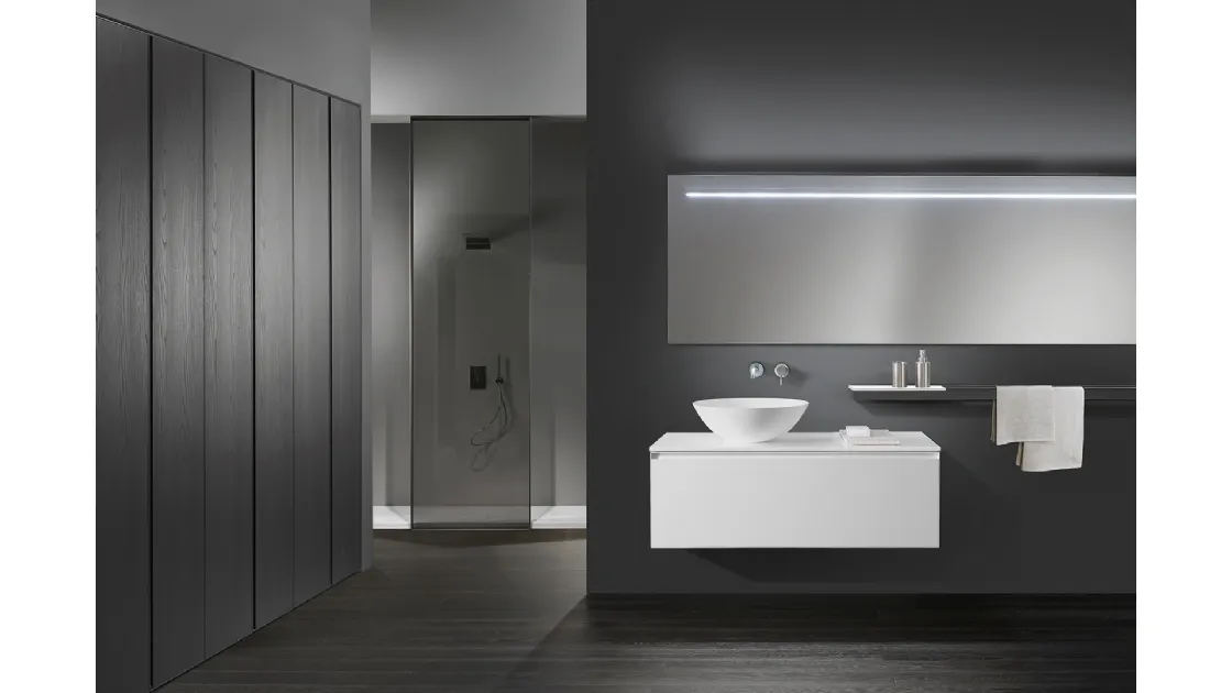 Mobile da Bagno sospeso C28 in laccato Bianco di Casabath