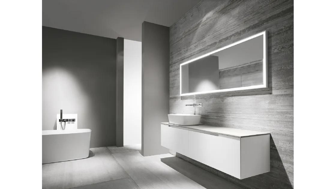 Mobile da Bagno sospeso Modern in laccato Bianco opaco di Casabath