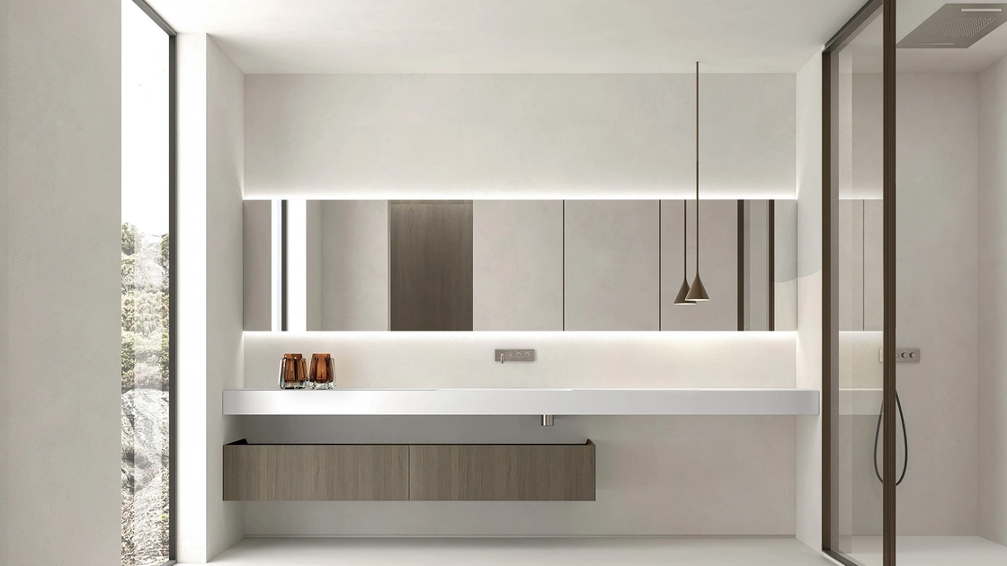 Mobile da Bagno sospeso Modern Rovere Sand di Casabath