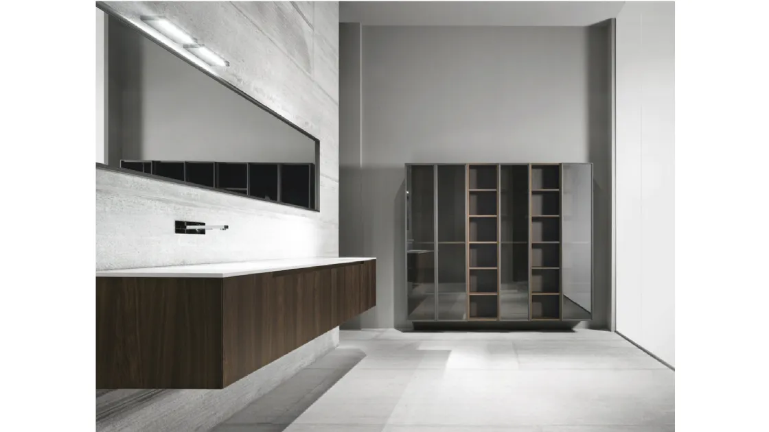 Mobile da Bagno sospeso Modern in Rovere Thermo di Casabath