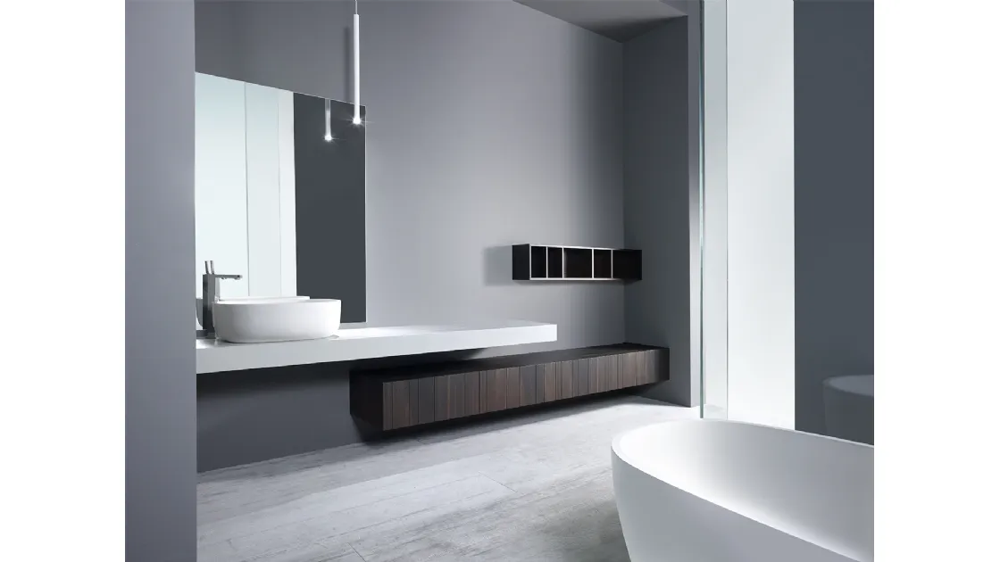 Mobile da Bagno sospeso Modern in Rovere Thermo Dogato di Casabath