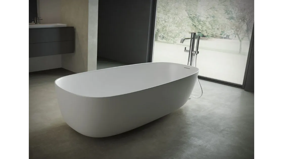 Vasca da bagno di design di colore bianco con finitura opaca di Ideagroup
