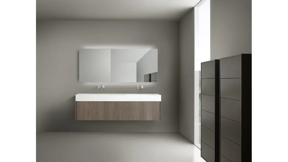 Mobile da Bagno sospeso S40 in Noce Canaletto di Casabath