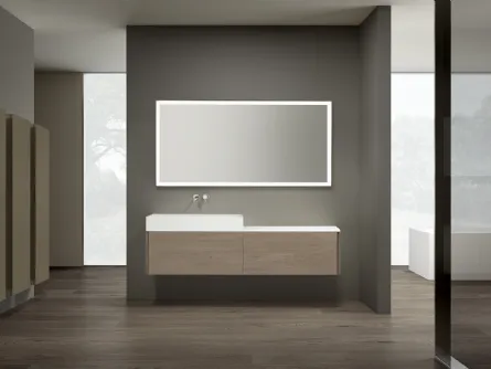 Mobile da Bagno sospeso S40 in Rovere Platino di Casabath