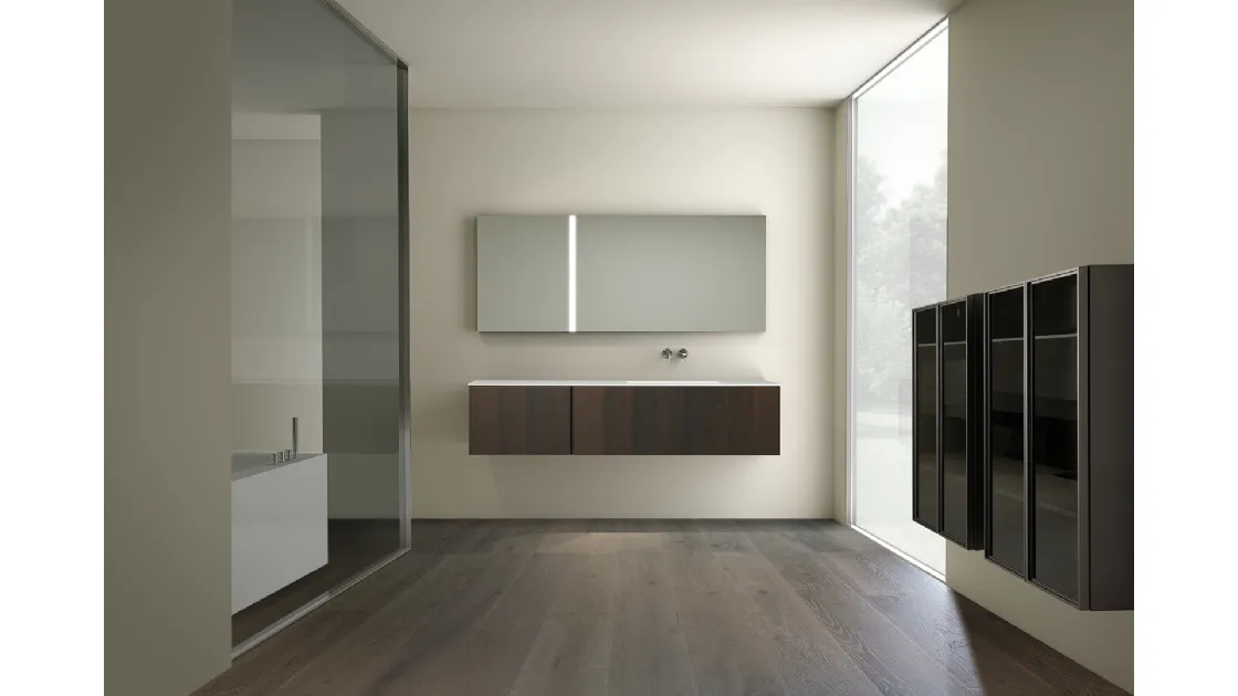 Mobile da Bagno sospeso S40 in Rovere Thermo di Casabath