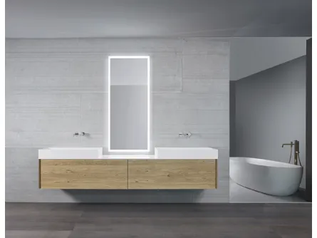 Mobile da Bagno sospeso S40 in Rovere Wild Wood di Casabath