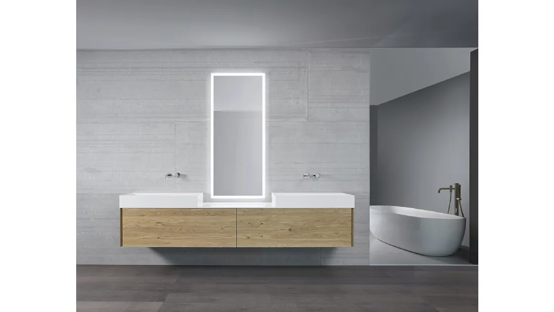 Mobile da Bagno sospeso S40 in Rovere Wild Wood di Casabath