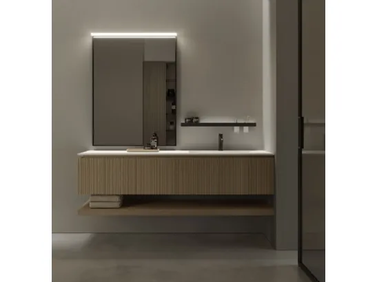 Mobile da Bagno sospeso in rovere Via Condotti 03 di Ideagroup