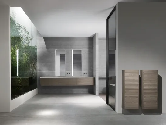 Mobile da bagno in legno con specchi contenitori XL 01 di Casabath