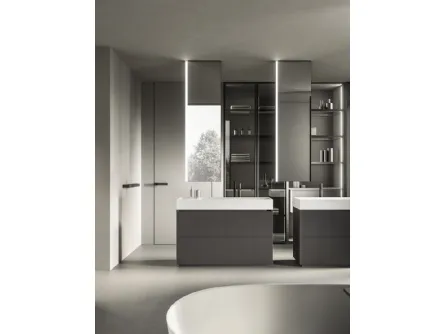 Mobile da Bagno a terra XS Color in Rovere laccato Antracite di Casabath