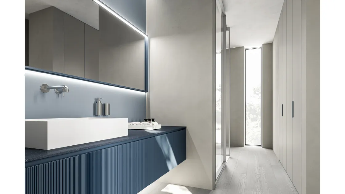 Mobile da Bagno sospeso XS Color in Rovere laccato Lago di Casabath