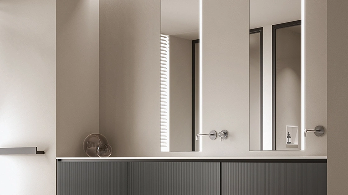 Mobile da Bagno sospeso Zero 15 Bronzo Metal di Casabath