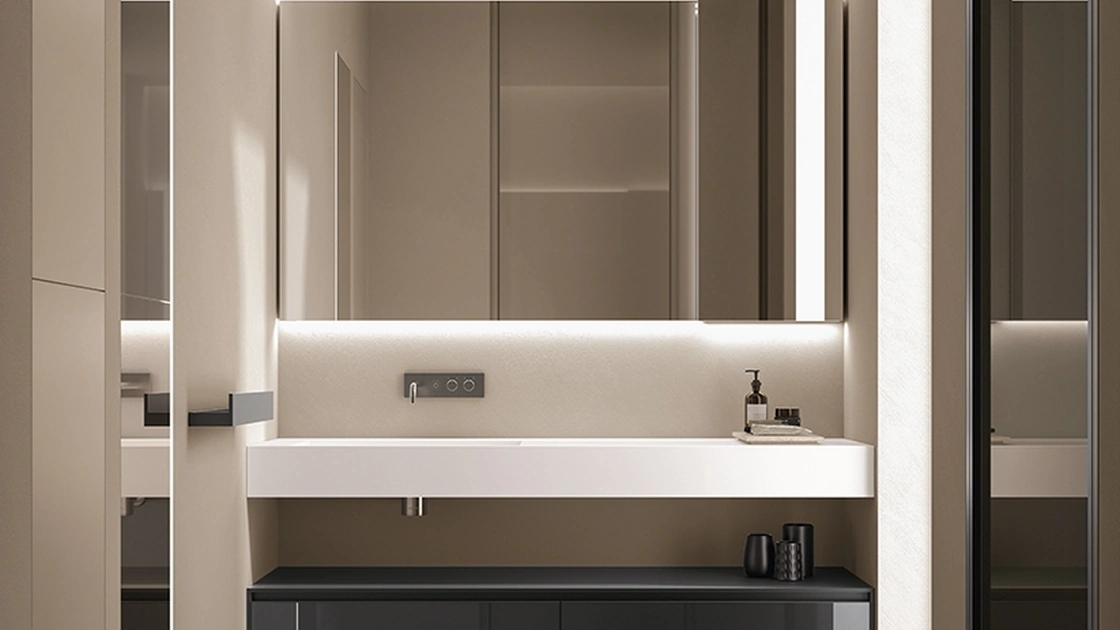 Mobile da Bagno sospeso Zero 15 Bronzo Metal di Casabath