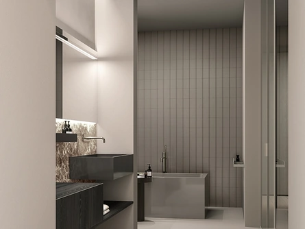 Mobile da Bagno sospeso Zero 15 Rovere Smoke di Casabath