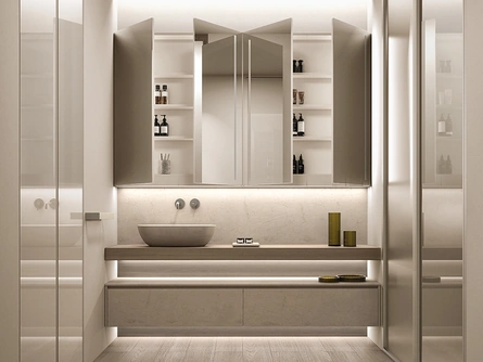 Mobile da Bagno sospeso Zero Stone Crema di Luna di Casabath