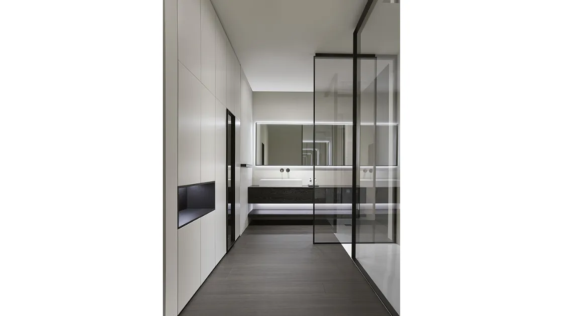 Mobile da Bagno sospeso Zero15 Rovere finitura Smoke di Casabath