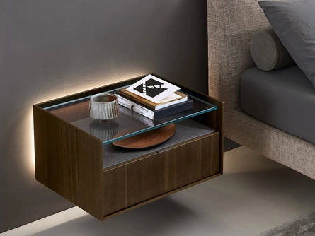 Comodino Cabaret Glass di Sangiacomo