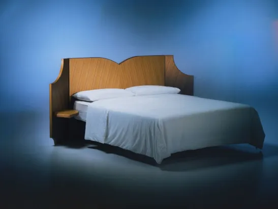 Letto Fiocco con testiera in legno di Bolzan Letti