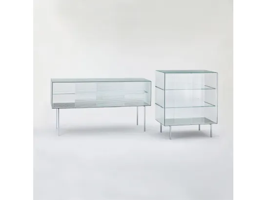 Madia a vetrina e classica Commodore di Glas Italia