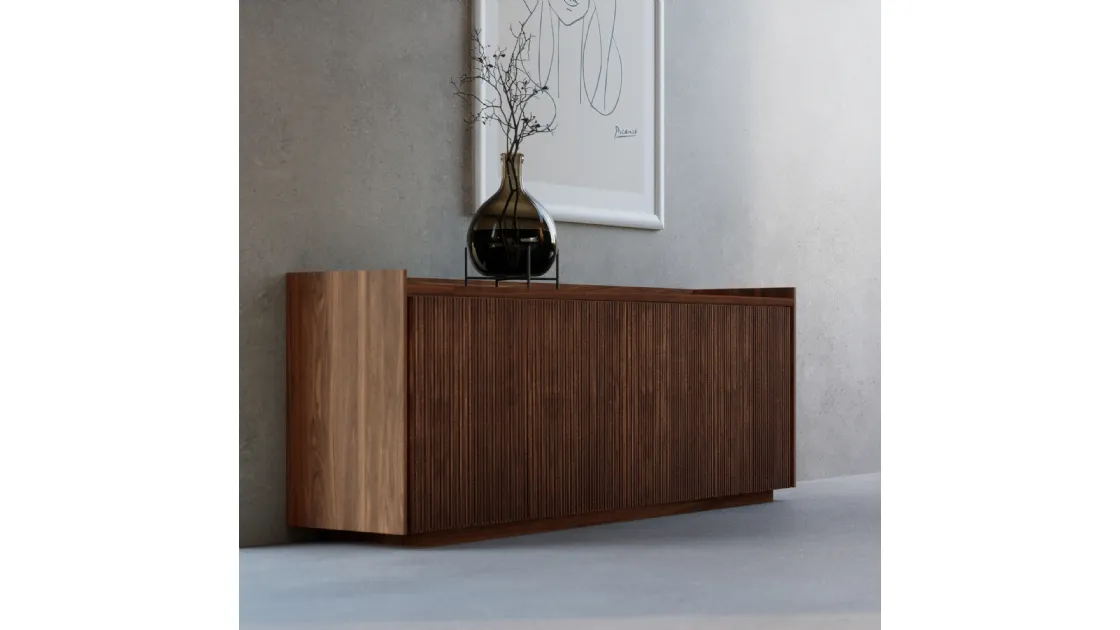 Madia Revo Sideboard in legno massello e listellare di Riva1920