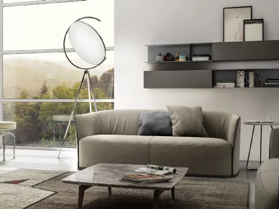 Mobile sospeso Living 07 in laminato Grigio Londra di Arredo3