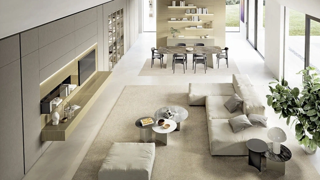 Parete Attrezzata Domino Boiserie 02 di Sangiacomo