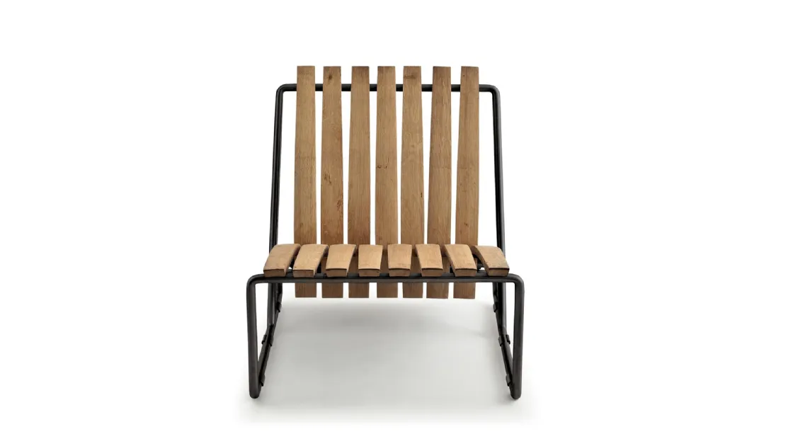 Poltroncina Sardinia in legno di Barrique di Riva1920