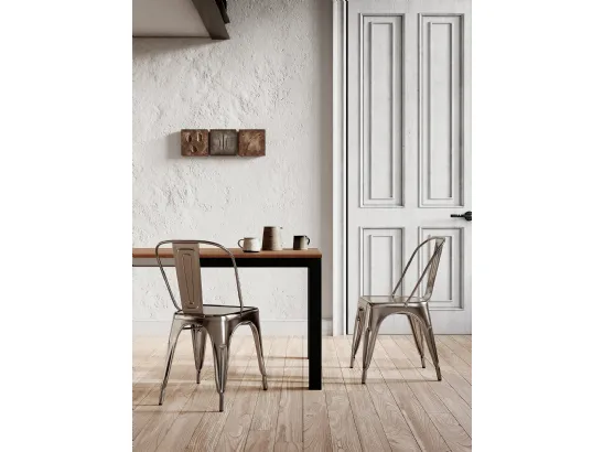 Sedia Seven in metallo verniciato di Arredo3