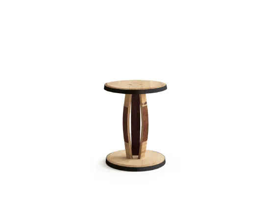 Sgabello Rustico in legno di Rovere Barrique di Riva1920